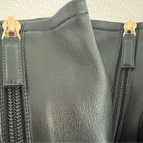 CHANEL Short Boot 19C Stretch Lambskin Leather Peep Toe Gold Cc Logo Ball Sz 40 - Picture 7 of 8